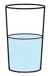 Copo d'água Meio cheio