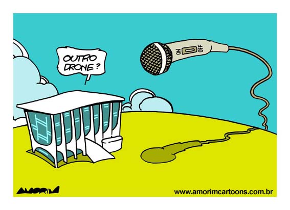 Espionagem Crédito: Amorim Cartoons