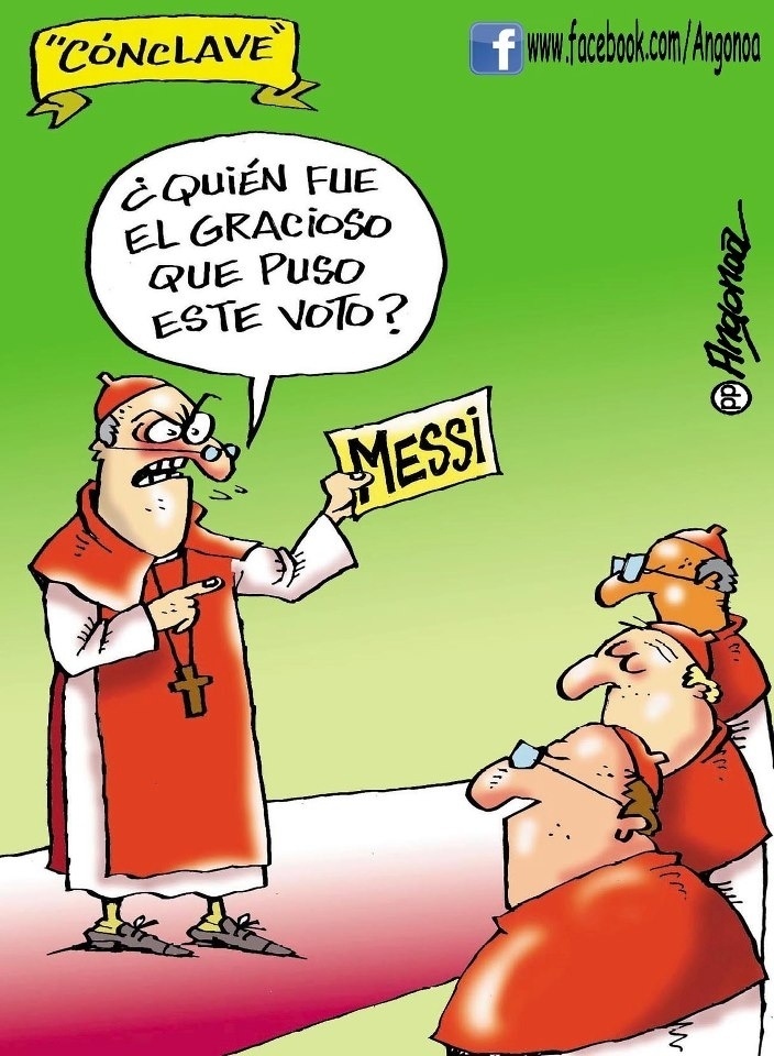 El cónclave by Pepe Angonoa, cartunista de Córdoba, Argentina