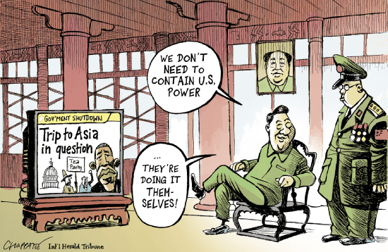 EUA ― Governo bloqueado by Patrick Chappatte, desenhista suíço