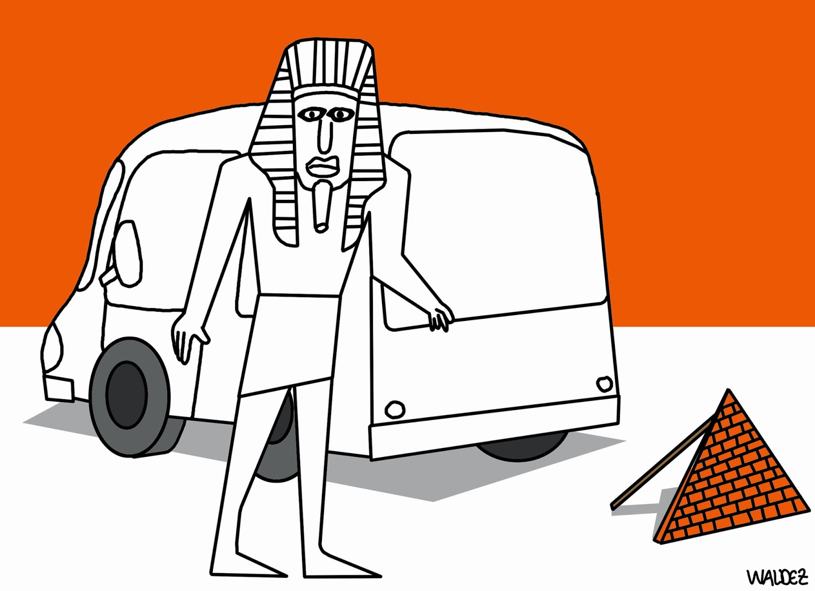 Inauguração de posto de saúde no tempo dos faraós by Waldez Duarte, desenhista paraense