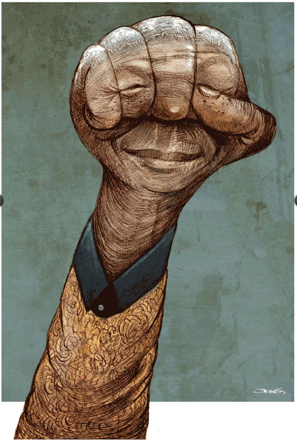 Nelson Mandela by Darío Castillejos, desenhista mexicano