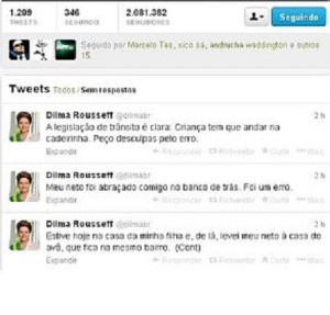 Dilma e os tuítes em seu nome