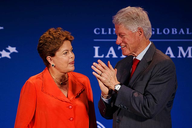 Dilma Rousseff & Bill Clinton Crédito: Daniel Marenco, Folhapress
