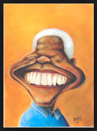 Nelson Mandela by Dimas Restivo, desenhista paulista