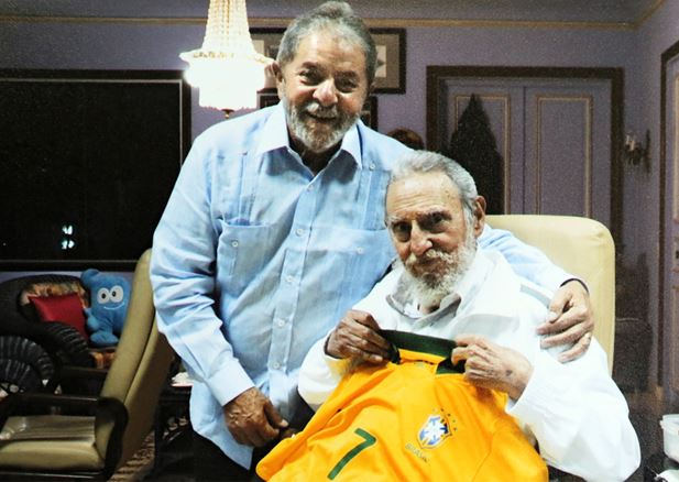 Lula & Fidel Castro Visita de cortesia Foto divulgada em 28 fev° 2014