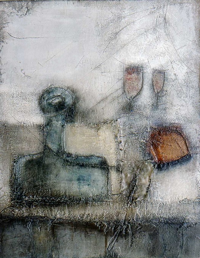 by Marie-Joseph Orgiazzi (1945-1998), artista francesa Óleo sobre tela ― 1977