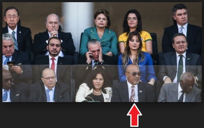 Itaquerão, 12 jun° 2014 - Tribuna de honra Desi Bouterse, mandarim do Suriname