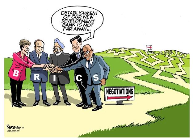 A criação de nosso banco de desenvolvimento não está longe. by Paresh Nath, desenhista indiano