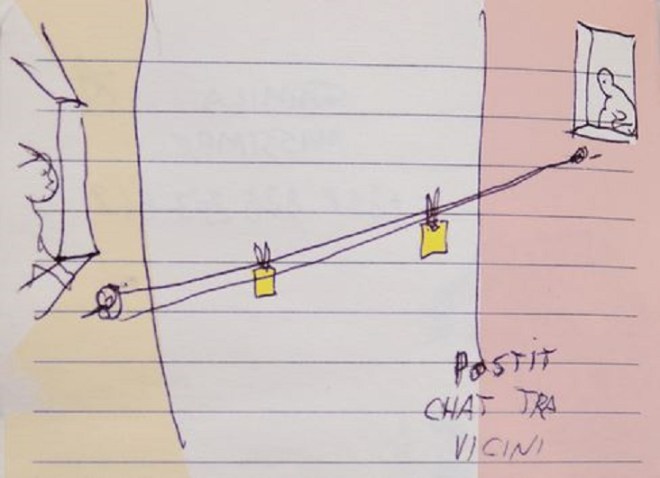 Chat surreal entre vizinhos Massimo Pietrobon, desenhista italiano