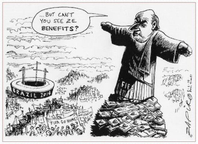 Mas... vocês não conseguem ver os benefícios? by Jonathan Zapiro, desenhista sul-africano