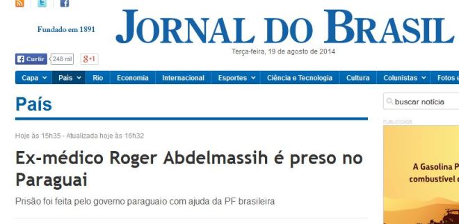 O Jornal do Brasil já lhe aboliu a formação.