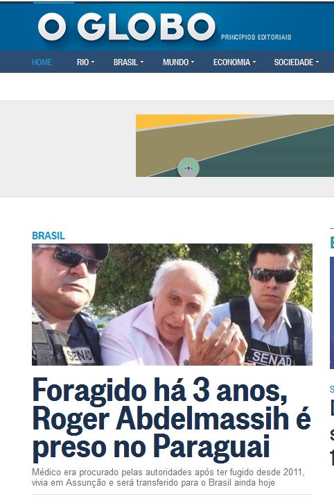 Para o jornal O Globo, ele ainda é médico.