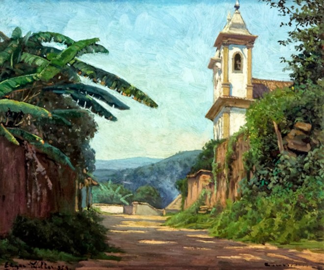 Edgar Walter Simmons (1917-1994), artista mineiro Óleo sobre tela