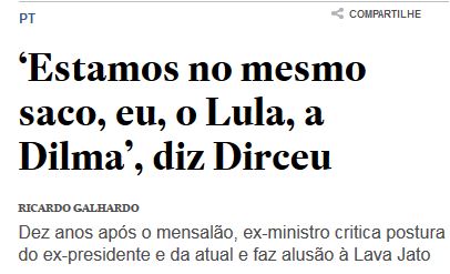 Chamada do Estadão, 7 jun 2015