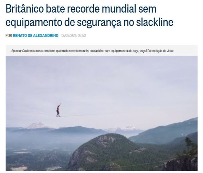 Chamada do jornal O Globo, 12 ago 2015