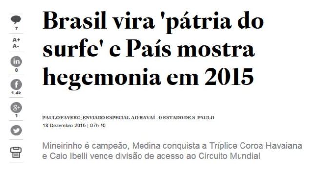 Chamada do Estadão, 18 dez° 2015