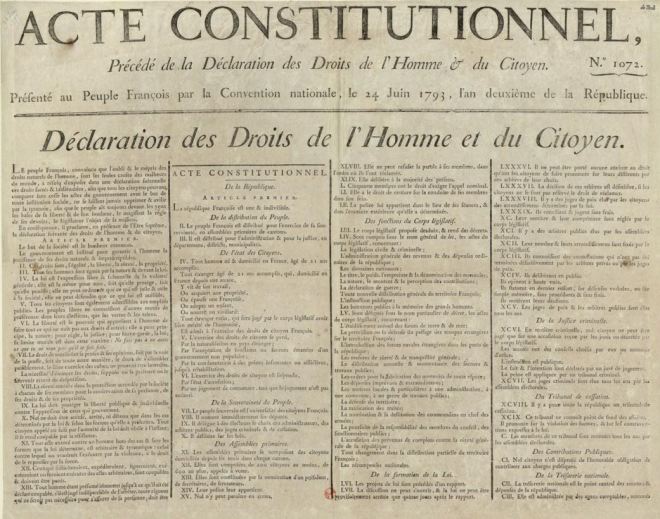 Declaração dos Direitos do Homem e do Cidadão Aprovada em 14 junho 1793