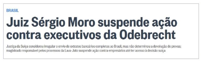 Chamada d'O Globo, 2 fev° 2016