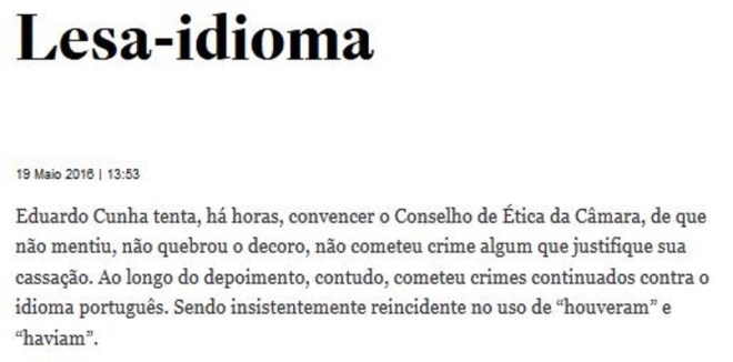 Chamada do Estadão, 19 maio 2016