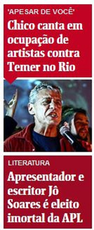 Chamada Folha de São Paulo, 5 ago 2016