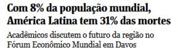 Chamada da Folha de São Paulo, 18 jan° 2017